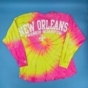 Exist New Orleans French Quarter Long Sleeve Tie Dye Tee